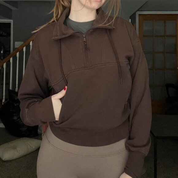 Old Navy Tops - Old Navy Women's Brown Dynamic Fleece Half-Zip Pullover Sweatshirt Size 2X